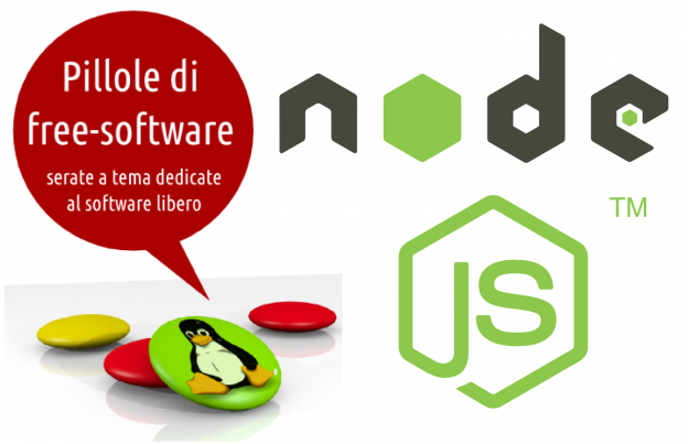 Locandina serata Node.js - Pillole di Free Software