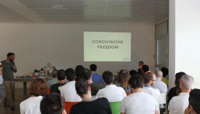 Il pubblico durante il workshop sulla stampa 3D